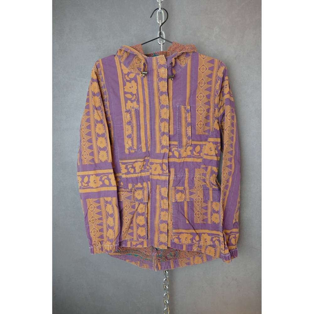 Gramicci Hooded Floral Print Anorak Jacket Womens‎ Medium Vintage Style